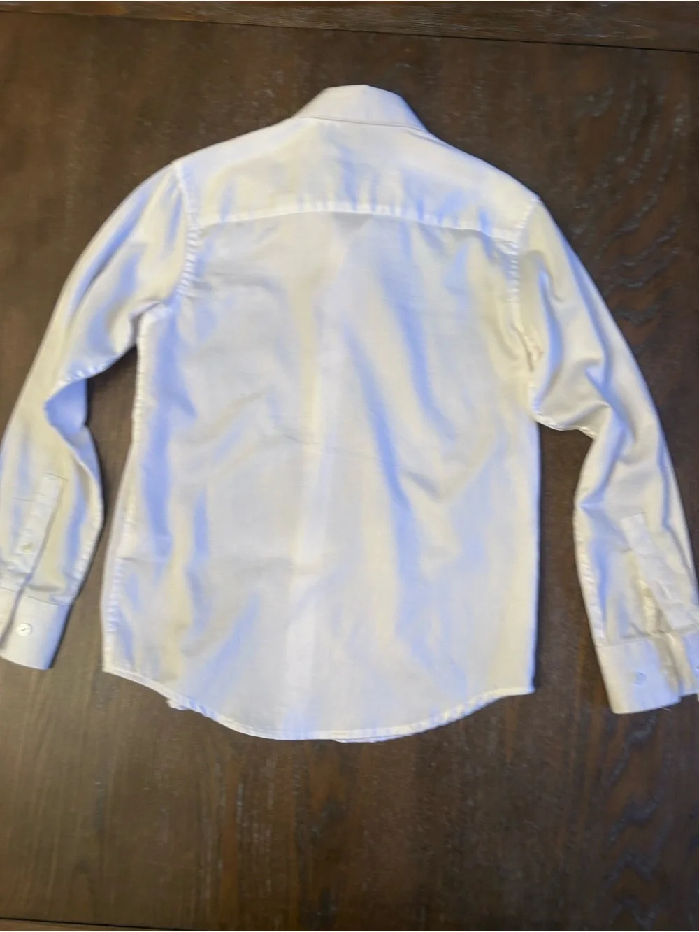 Calvin Klein Boys White Long Sleeve Button-Up Shirt